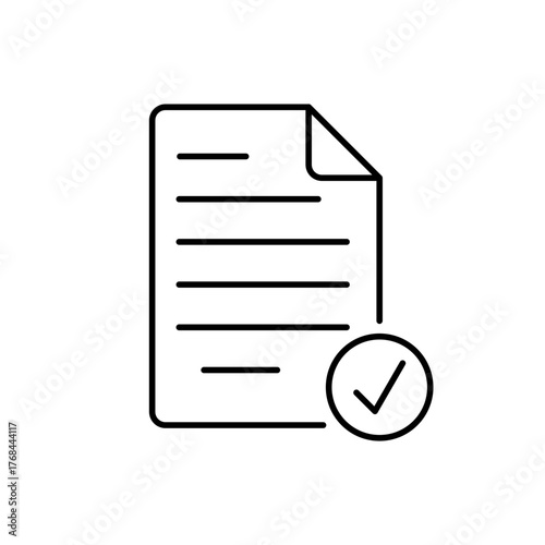 file approval minimal icon stroke
