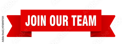 join our team ribbon isolated on transparent background. join our team ribbon