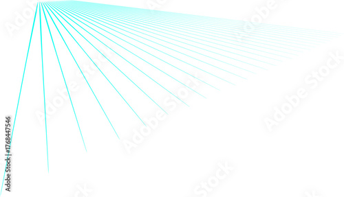 Soft blue radial lines forming a wide triangular burst effect on a clean white background, creating a modern abstract gradient design ideal for tech, creative, and digital themes.
