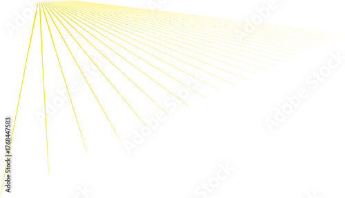 Soft yellow radial lines forming a wide triangular burst effect on a clean white background, creating a modern abstract gradient design ideal for tech, creative, and digital themes.
