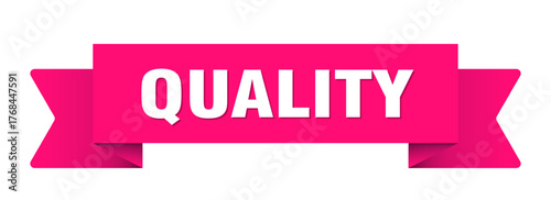quality ribbon isolated on transparent background. quality ribbon