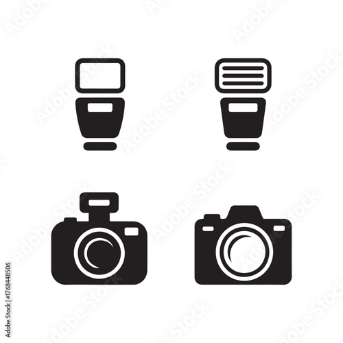 Studio Camera Flash Tools Solid Icons