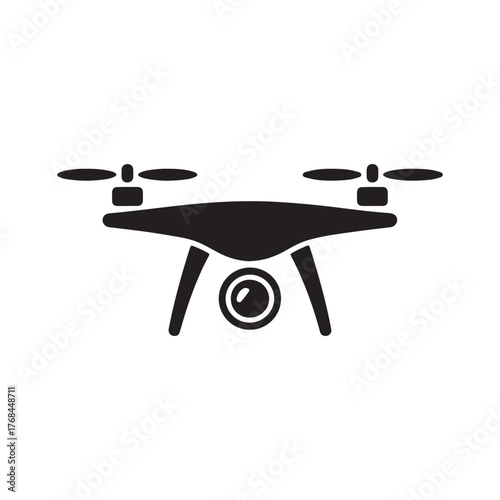 Flying Camera Drone Solid Icon
