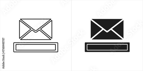Microchip icon, processor and computer chip
