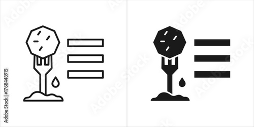 Meatball on a fork with a list and a drop of sauce