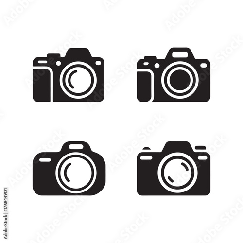 Camera Equipment Collection Solid Icons