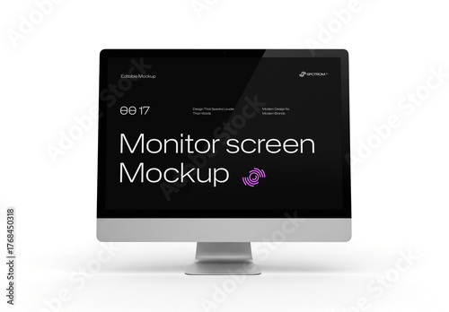 Modern Monitor Screen PSD Mockup