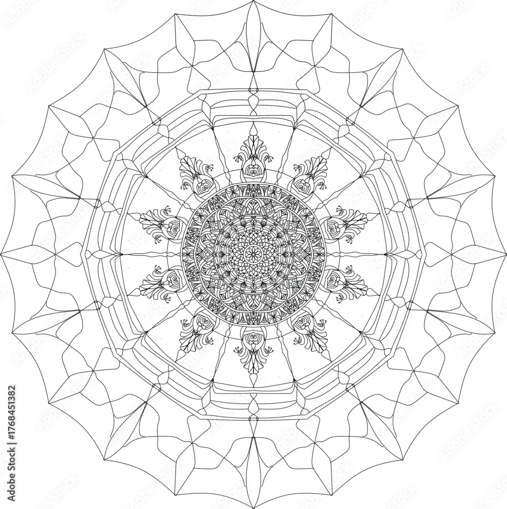 Obraz premium round lace pattern