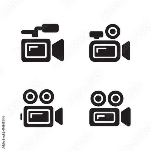 Digital Camcorder Tools Solid Icons