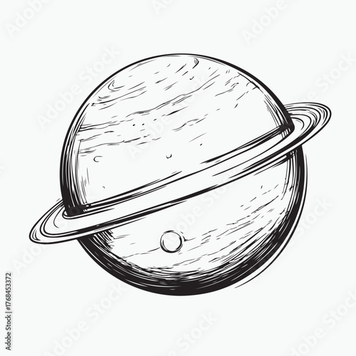 hand drawn planet vector illustration