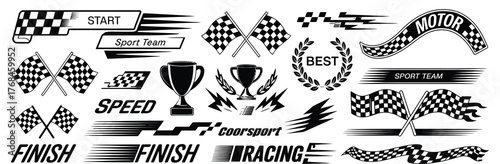 AdoHigh-Speed Racing Car Vector Set with Checkered Flags and Dynamic Stripes
Create bold motorsport graphics with this Adobe Illustrator vector set featuring racing cars, angled be Illustrator Artwork