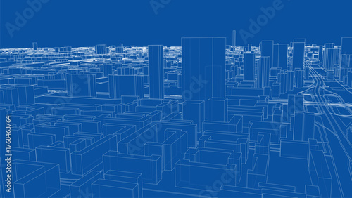 Futuristic City Blueprint