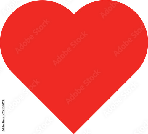 Free Download A simple red heart isolated on white background - GFXLoad