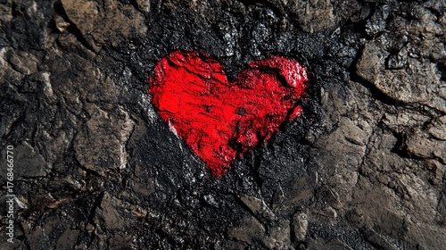 adoration. A red heart symbol stands out against a textured black background with a warm glow. wellbeing guides, coaching materials, designed for coaching and self-improvement content.