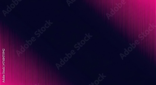 Dark background with vibrant pink vertical lines forming abstract geometric patterns