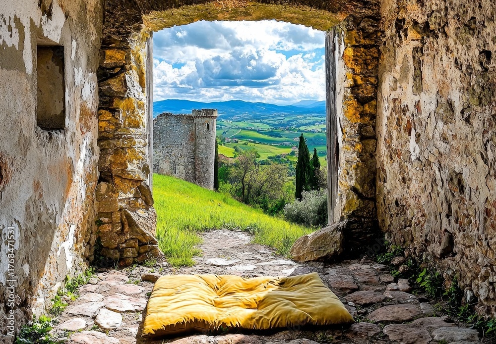 Obraz premium Experience the Charm of Tuscany at Montecchio Vesponi Castle