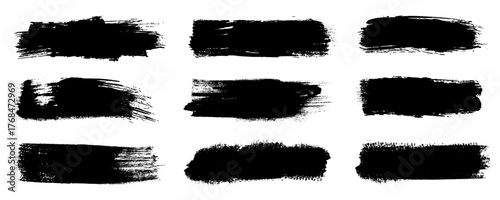 Brush stroke set, calligraphy ink paint lines, sketchy brush strokes grunge, bold lines and squiggles marker stripe