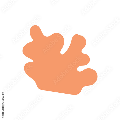 Coral reef element. Organic coral shape vector, perfect for reef, ocean decor, aquarium, and marine backgrounds.