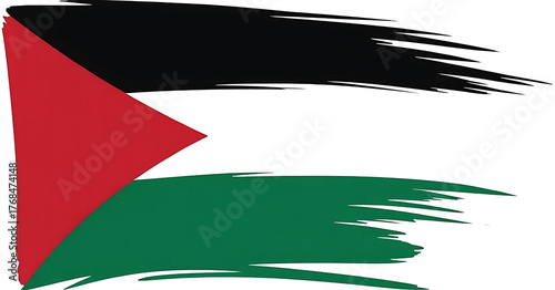 Palestine flag and Gaza flag map of country illustration