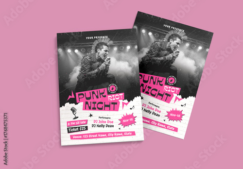 Punk Rock Music Concert Event Flyer Template
