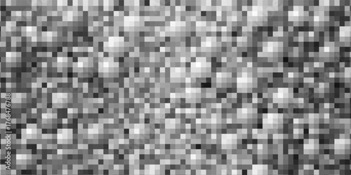 Black and white pixelated abstract background. 3d render illustration.
