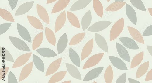 Seamless Botanical Leaves Abstract Pattern Vector