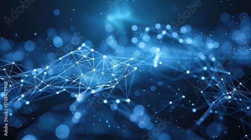 Futuristic Abstract Background Featuring Internet Data Streams and Cyber Networks