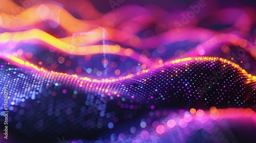 Abstract Data Background Featuring Colorful Digital Waves for Futuristic Technology Designs