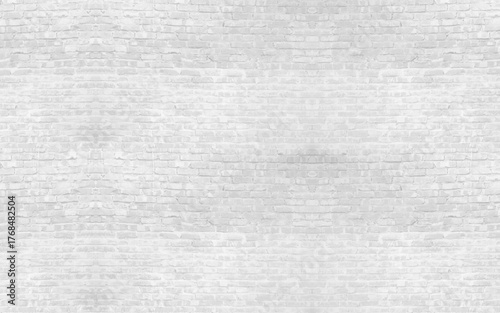 Texture of old white brick wall large background.