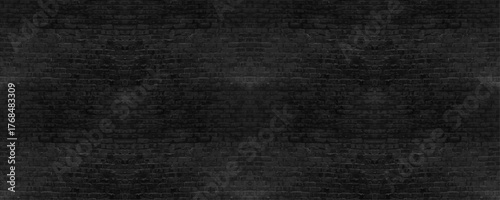 Black brick wall background. texture dark masonry stock photo