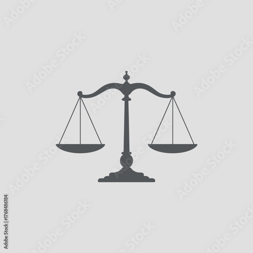 Classic justice scales symbol of law and balance