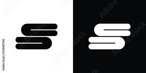 Towels icon in solid silhouette set. Vector Illustration.