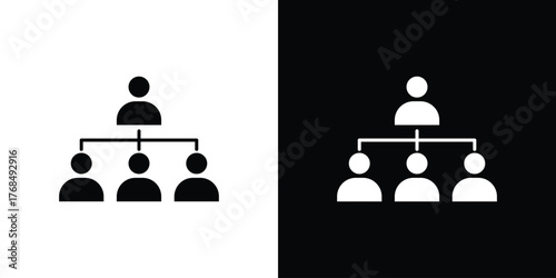 Department head icon in solid silhouette set. Vector Illustration.