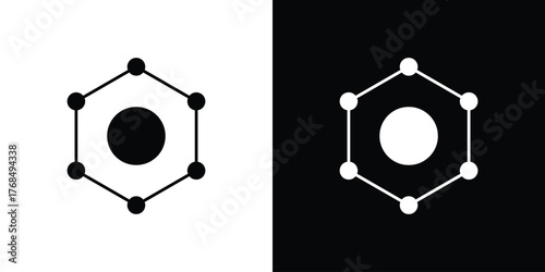 Antioxidant icon in solid silhouette set. Vector Illustration.