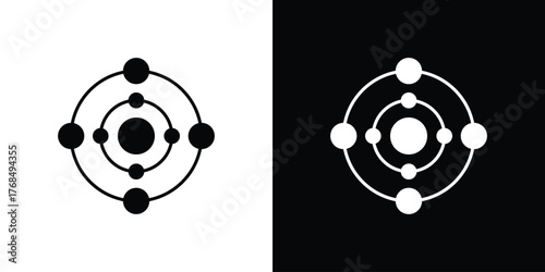 Antioxidant icon in solid silhouette set. Vector Illustration.