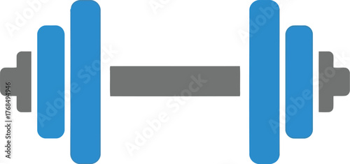 Modern dumbbell icon gym equipment fitness strength training vector