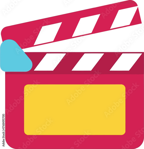 Film clapperboard scene slate cinema production movie making vector