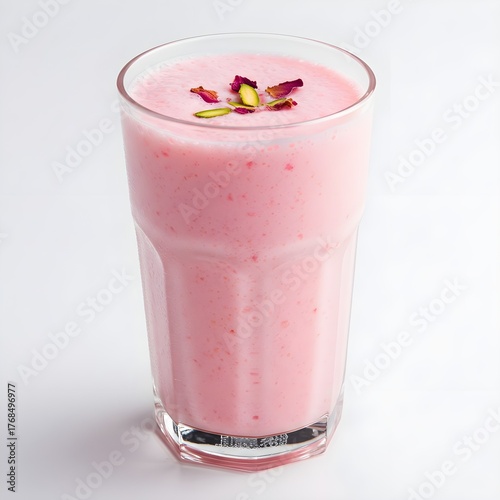 Fototapeta Naklejka Na Ścianę i Meble -  Indulge in a refreshing rose milk drink treat now