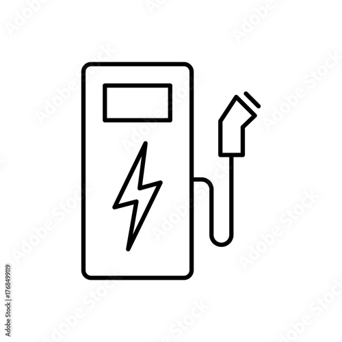 Electric charging icon, EV charging point station