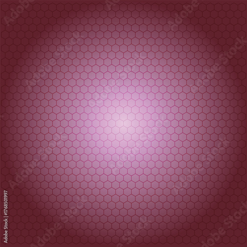 Vibrant pink hexagonal pattern radiates outward in a mesmerizing gradient
