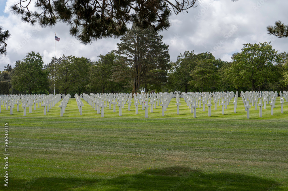 Obraz premium Cimetiere americain Normandie Colleville sur mer