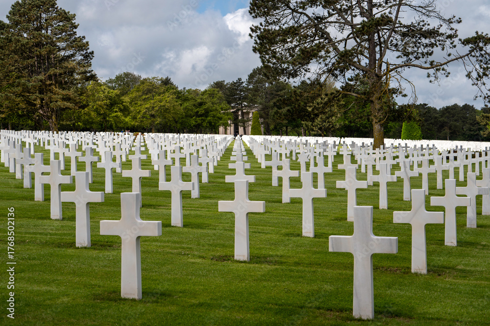 Obraz premium Cimetiere americain Normandie Colleville sur mer