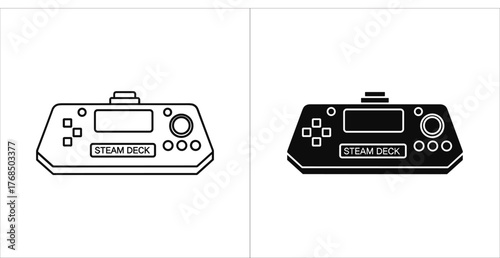 Steam deck portable gaming console icon