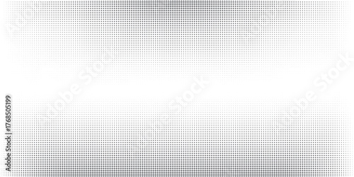 Grunge halftone gradient background. Faded grit noise texture. White and black sand wallpaper. Retro pixelated backdrop. Anime or manga style comic overlay. Vector graphic design textured template