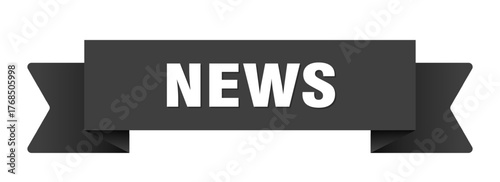 news ribbon isolated on transparent background. news ribbon
