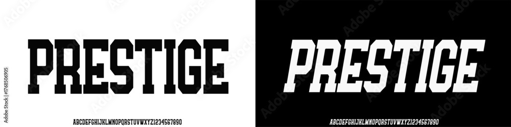 Obraz premium Modern Bold Font. Heavy Font. Regular, Italic, Rounded, Uppercase, Lowercase and Number. Typography urban fonts for fashion, sport, technology, digital, movie, logo design, vector illustration