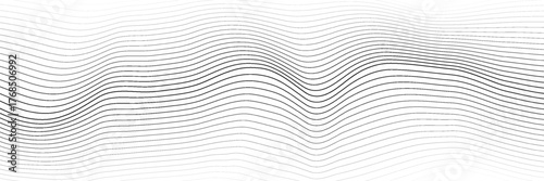 Horizontal line pattern. From thin line to thick. Parallel stripe. Black streak on white background. Straight gradation stripes. Abstract geometric patern.