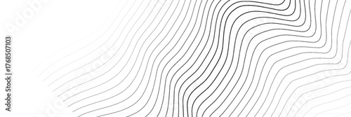 Horizontal line pattern. From thin line to thick. Parallel stripe. Black streak on white background. Straight gradation stripes. Abstract geometric patern.