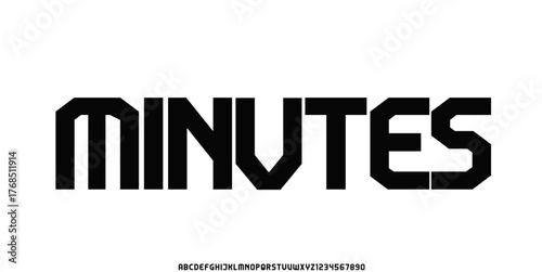 Modern Bold Heavy Strong Font. Typography urban style fonts for sport, technology, digital, engine, machine, movie, logo design, vector illustration