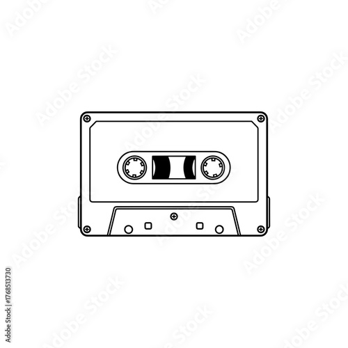 Retro vibes with a classic cassette tape illustration, perfect for music lovers & vintage style designs, evoking nostalgia for the 80s and 90s era